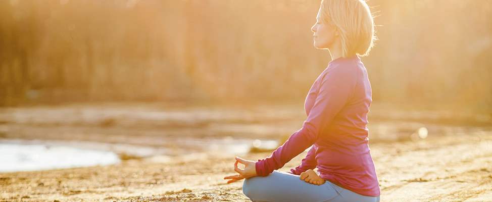 Woman meditating